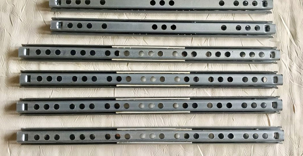 Coulisse à billes métallique de qualité professionnelle pour tiroir de bureau