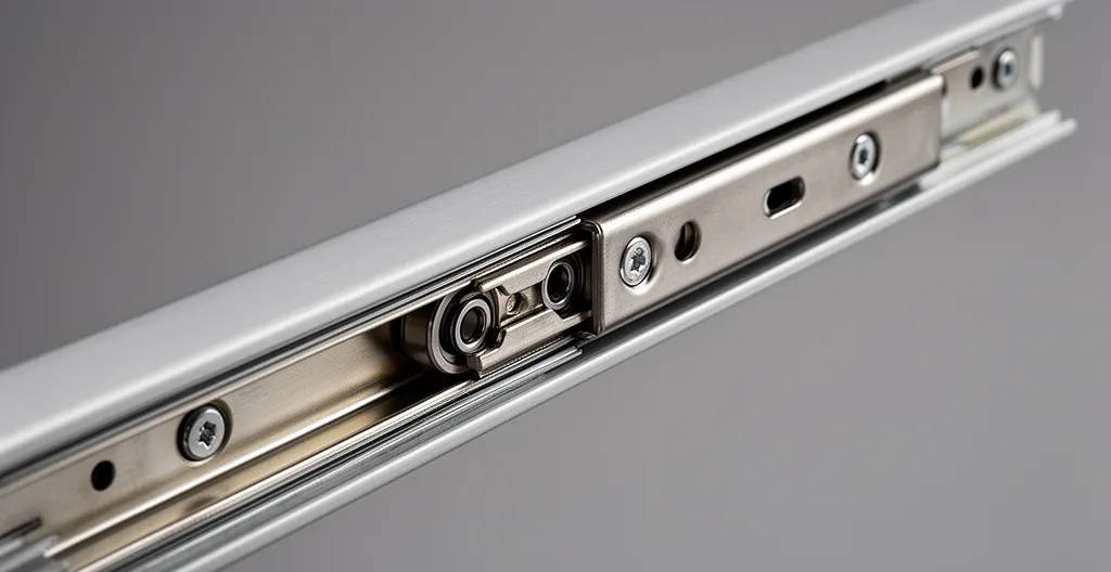 Coulisse à billes métallique de qualité professionnelle pour tiroir de bureau